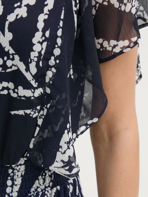 Dkny sukienka kolor granatowy midi rozkloszowana DD4A6765