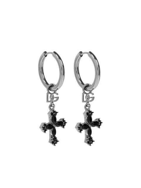 Dolce & Gabbana cross-pendant earrings - Silver - zdjęcie produktu nr 1