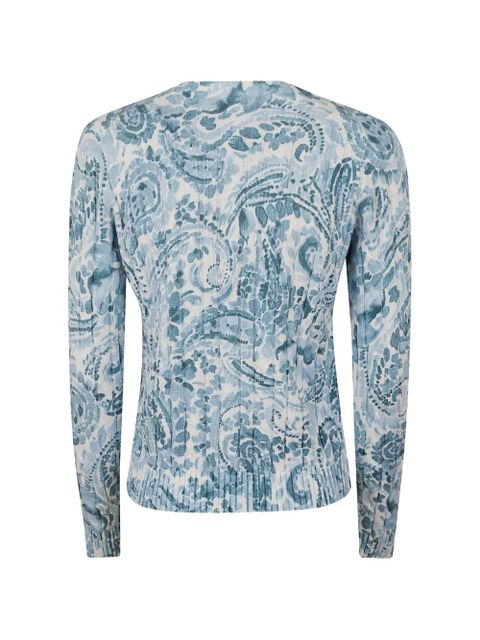 Lauren Ralph Lauren paisley-print cable-knit sweater - Blue - zdjęcie produktu nr 2