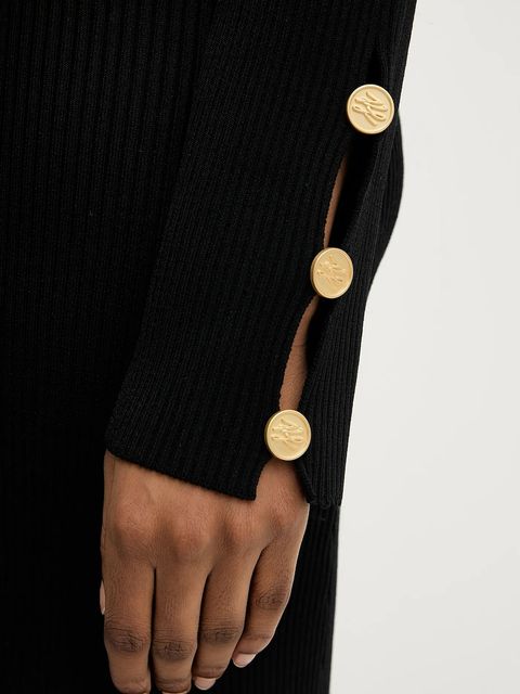 Karl Lagerfeld sukienka kolor czarny midi dopasowana A3W13038