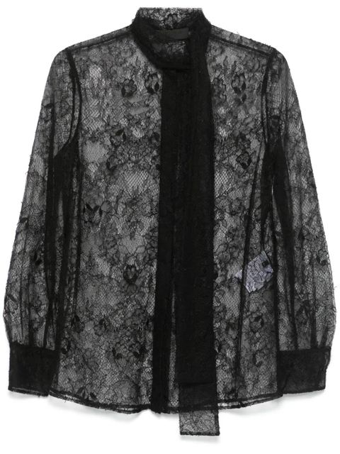 Valentino Garavani sheer-lace shirt - Black - zdjęcie produktu nr 1