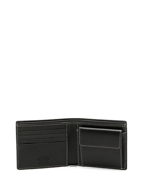 Tod's contrast-stitch detail wallet - Black