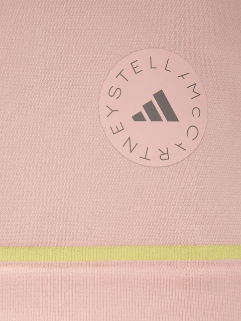 adidas by Stella McCartney t-shirt treningowy TrueNature kolor różowy z półgolfem JI5227