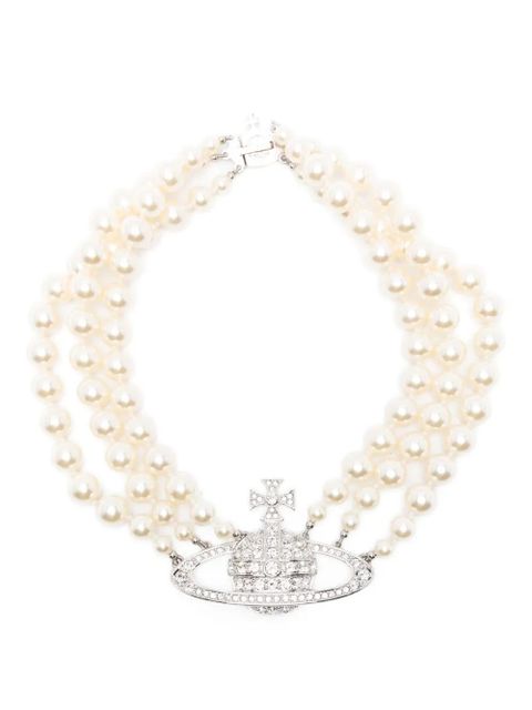 Vivienne Westwood Orb pearl-detail necklace - Silver - zdjęcie produktu nr 1