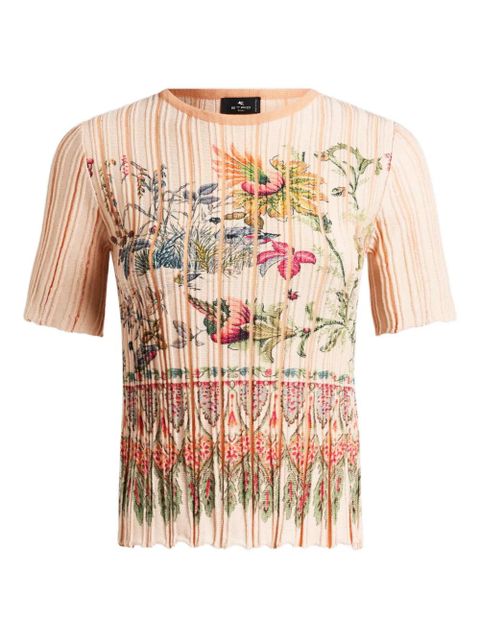 ETRO pleating floral top - Neutrals - zdjęcie produktu nr 1