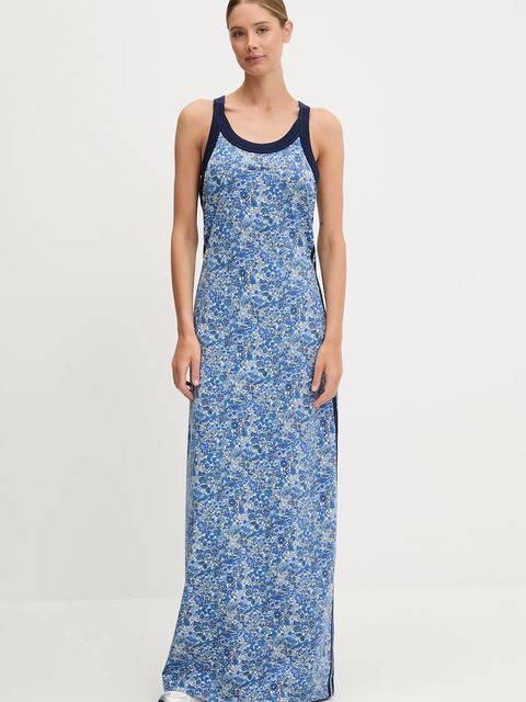 adidas Originals sukienka Liberty kolor niebieski maxi prosta JD2742 - zdjęcie produktu nr 1