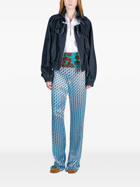 DRIES VAN NOTEN denim ruffled cocoon jacket - Blue - zdjęcie produktu nr 2