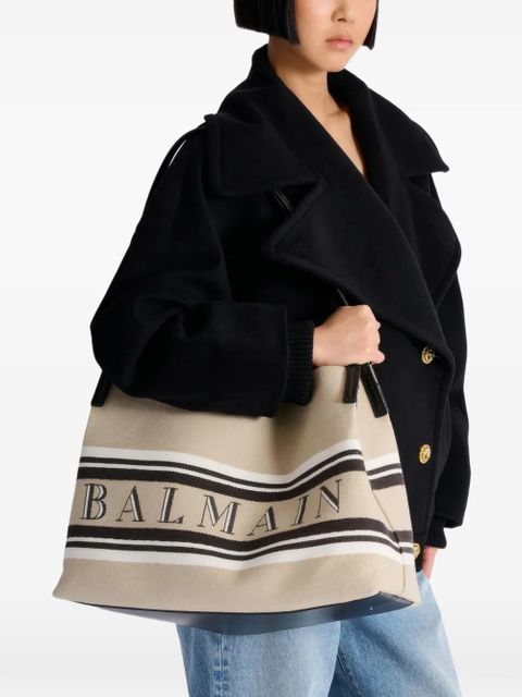 Balmain medium Release logo tote bag - Neutrals - zdjęcie produktu nr 2