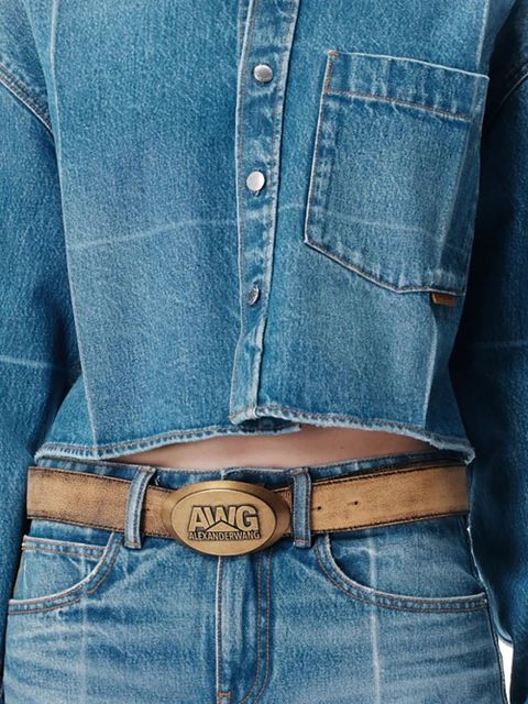 Alexander Wang faded-fold-line shirt - Blue