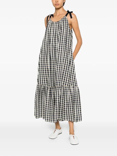 Weekend Max Mara gingham-check tiered dress - Black - zdjęcie produktu nr 2