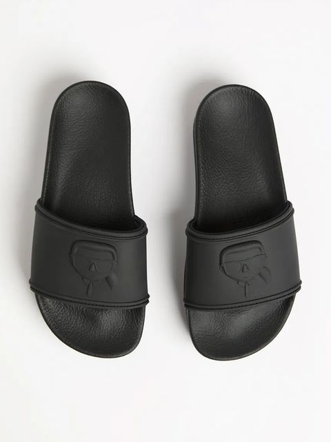 Karl Lagerfeld klapki KONDO MAXI damskie kolor czarny na platformie KL80819M