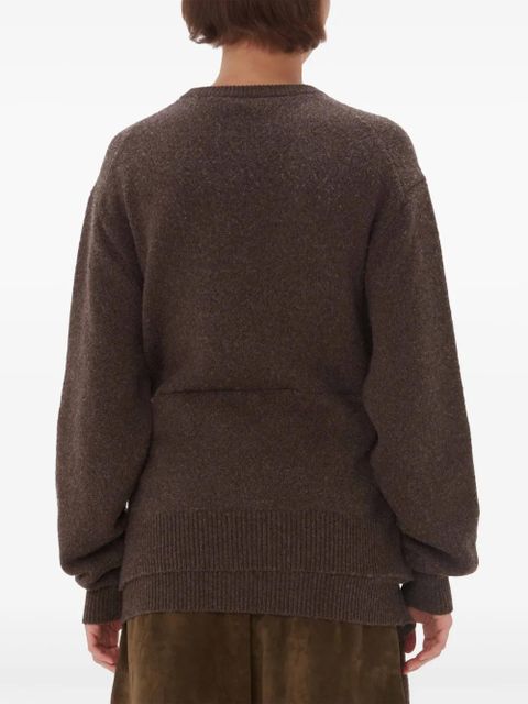 JW Anderson tie-front knit sweater - Brown