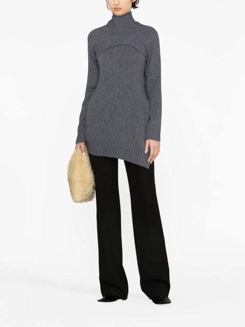 Jil Sander layered ribbed-knit jumper - Grey - zdjęcie produktu nr 2