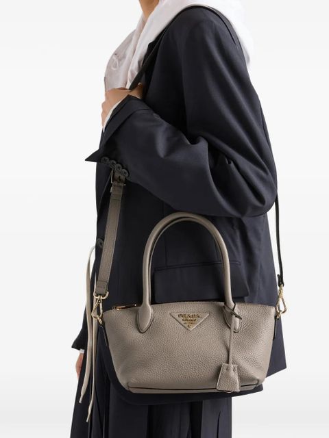 Prada leather mini handbag - Grey