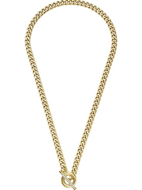 Fossil naszyjnik damski ze stali chirurgicznej z kryształem Carlie - zdjęcie produktu nr 1