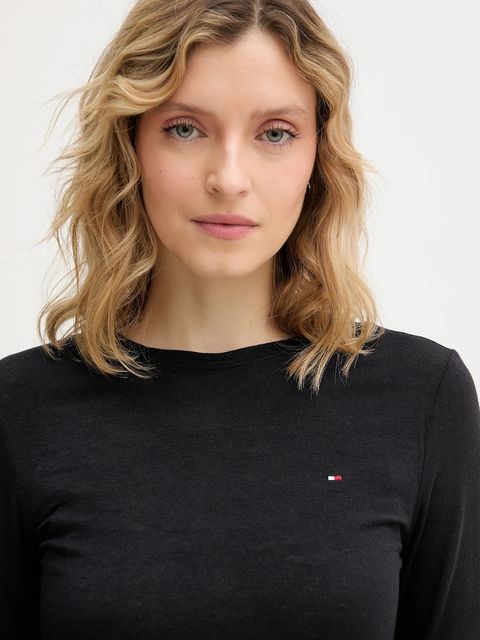 Tommy Hilfiger longsleeve z domieszką kaszmiru