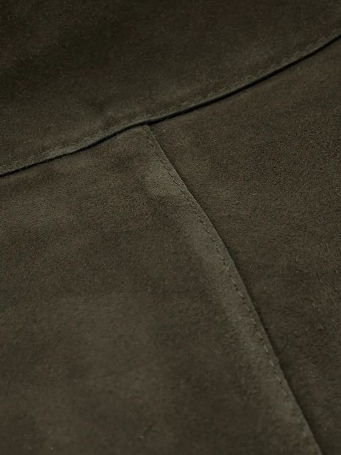 AllSaints torebka zamszowa LUNA kolor brązowy W388XD