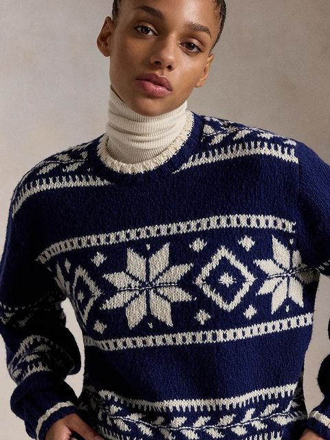 Polo Ralph Lauren sweter wełniany damski kolor granatowy ciepły 211947933