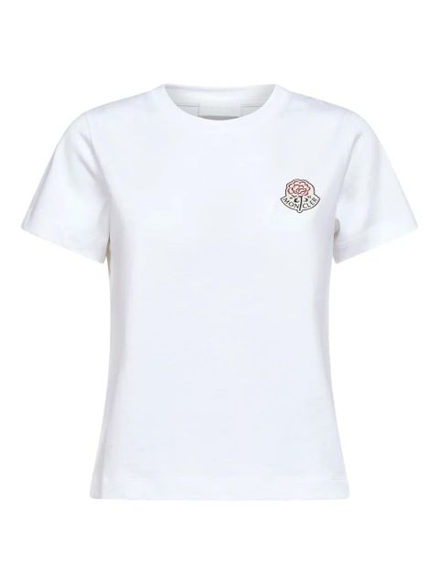 Moncler logo-detail crew-neck T-shirt - White - zdjęcie produktu nr 2