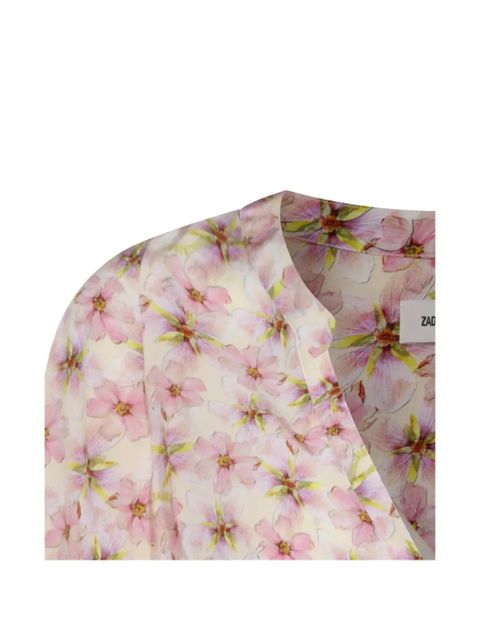 Zadig&Voltaire floral-print long-sleeve blouse - Neutrals