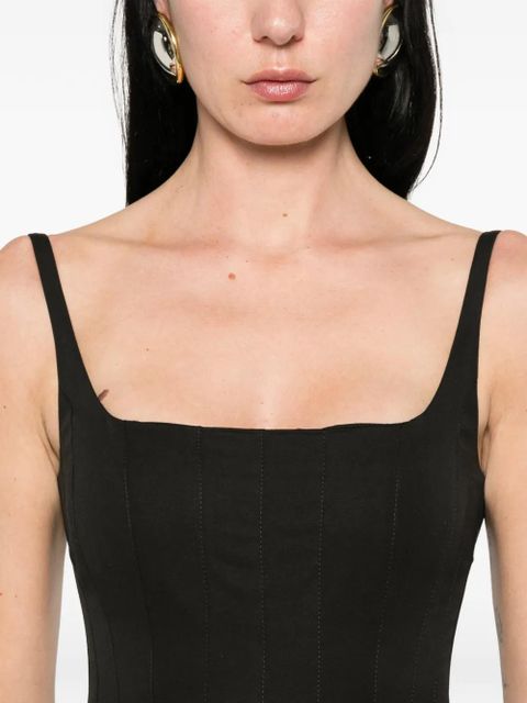 Jacquemus La Agave pleated midi dress - Black