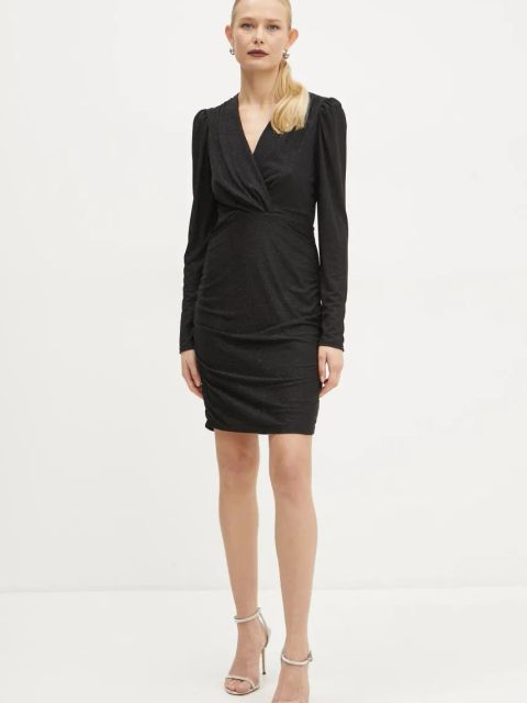 Morgan sukienka RGLIT kolor czarny mini dopasowana RGLIT