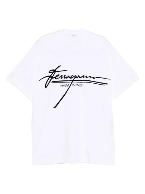 Ferragamo signature-logo T-shirt - White - zdjęcie produktu nr 1