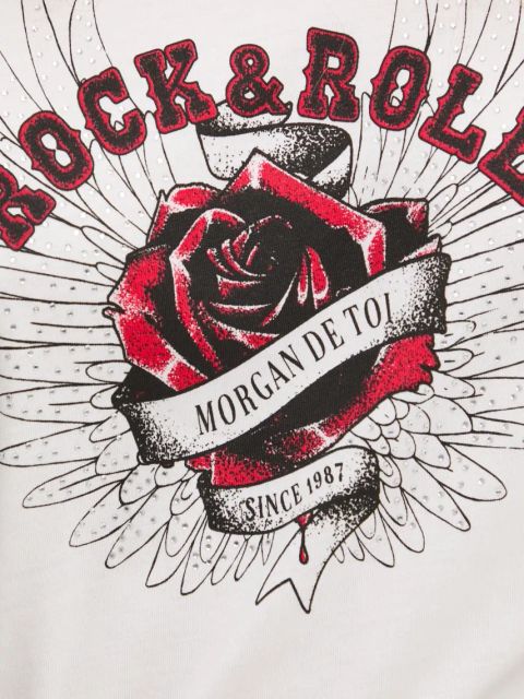 Morgan t-shirt DREBEL damski kolor beżowy DREBEL