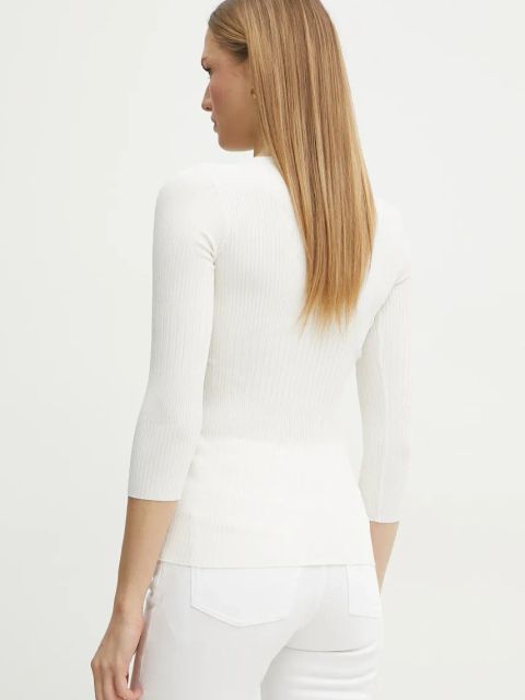 Elisabetta Franchi sweter damski kolor beżowy lekki MK98T51E2