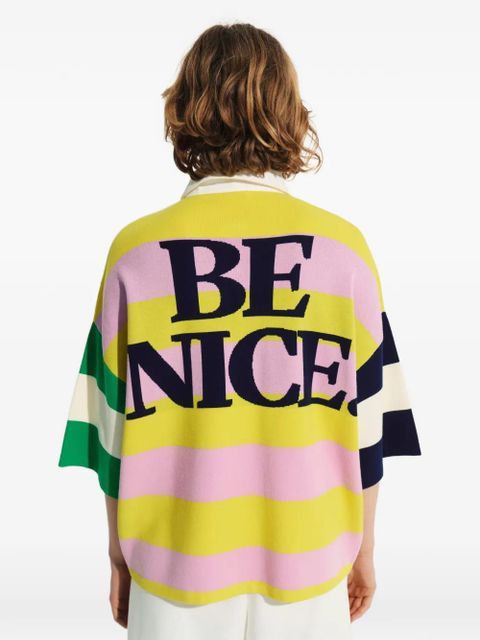 Essentiel Antwerp Peanuts™ patch striped polo sweater - Yellow