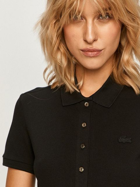 Lacoste polo damskie kolor czarny PF5462