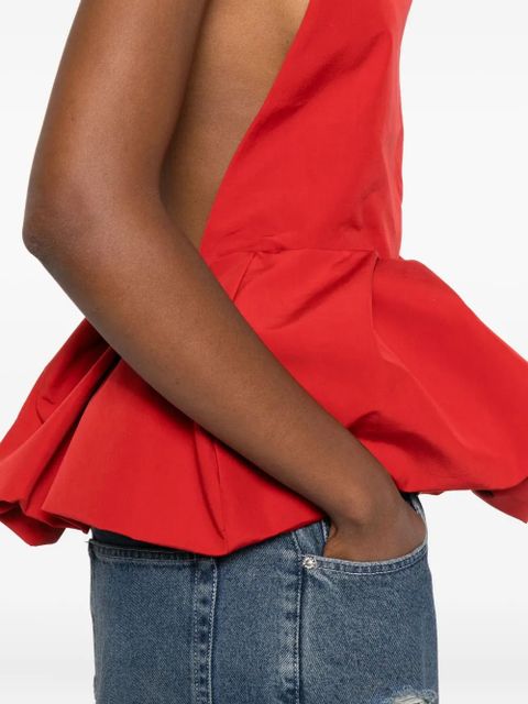 Magda Butrym halterneck peplum top - Red