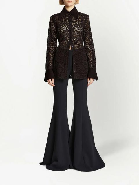 Proenza Schouler floral lace shirt - Black - zdjęcie produktu nr 2