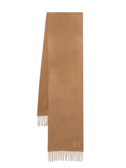 Max Mara embroidered-logo cashmere scarf - Brown - zdjęcie produktu nr 1