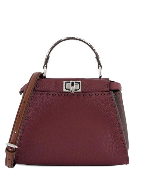FENDI Peekaboo top-handle leather tote bag - Red - zdjęcie produktu nr 1
