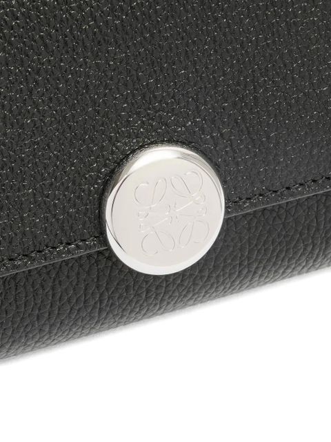 LOEWE leather logo-detail wallet - Black