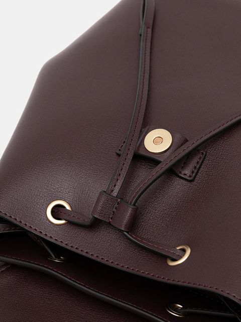 Calvin Klein plecak damski kolor bordowy mały gładki LV04F3297G