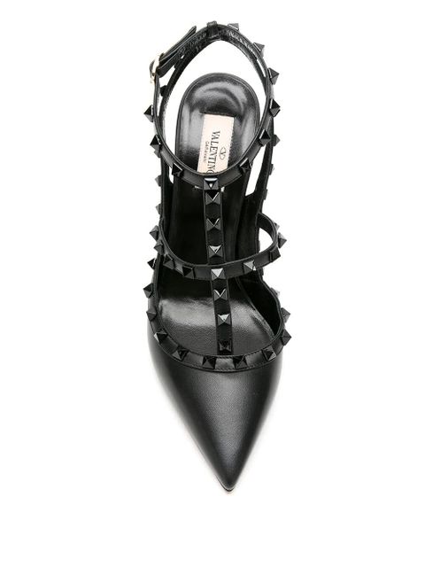 Valentino Garavani 100mm Rockstud strap pumps - Black - zdjęcie produktu nr 2