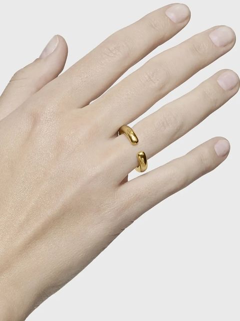 Tous pierścionek ze srebra pokrytego złotem 1004239110