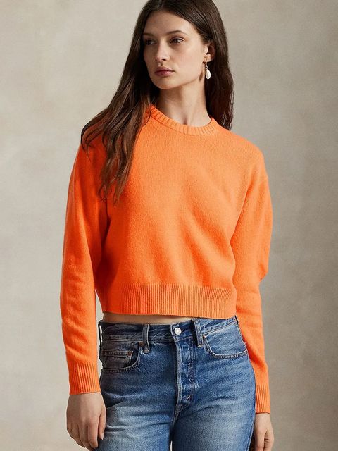 Polo Ralph Lauren sweter z wełną damski kolor pomarańczowy 211914515 - zdjęcie produktu nr 1