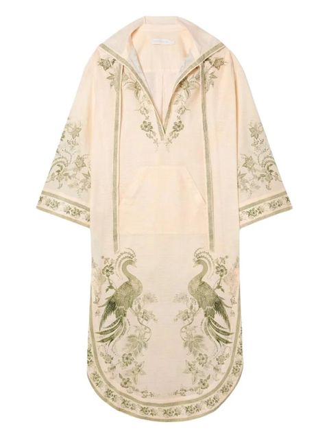 ZIMMERMANN printed hooded midi dress - Neutrals - zdjęcie produktu nr 1