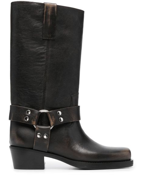 Paris Texas Roxy 45mm leather biker boots - Black - zdjęcie produktu nr 1