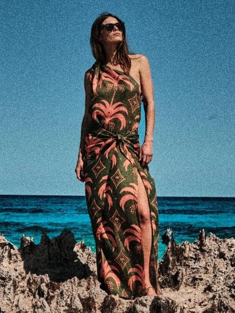 Johanna Ortiz Seaweed one-shoulder dress - Green