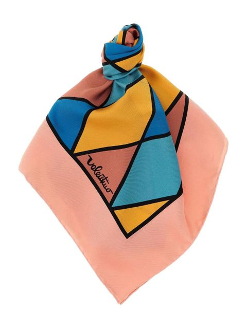 Valentino Garavani rhombelle-print scarf - Orange