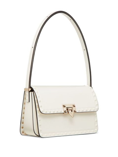 Valentino Garavani Rockstud23 leather shoulder bag - White