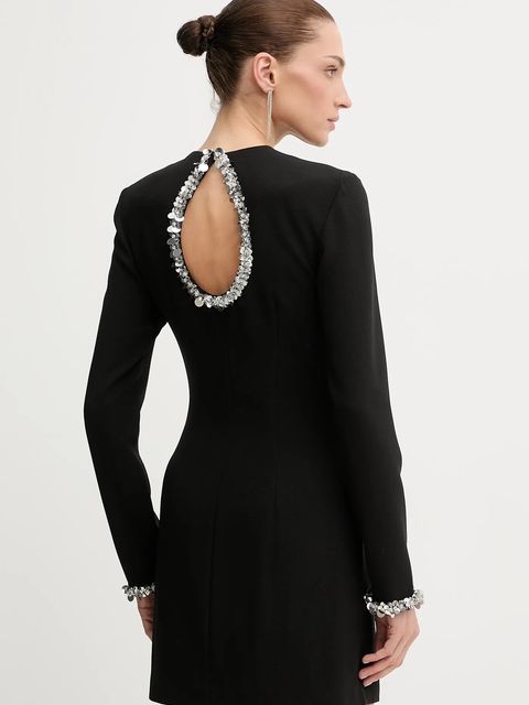 Rotate sukienka kolor czarny mini rozkloszowana 115165100