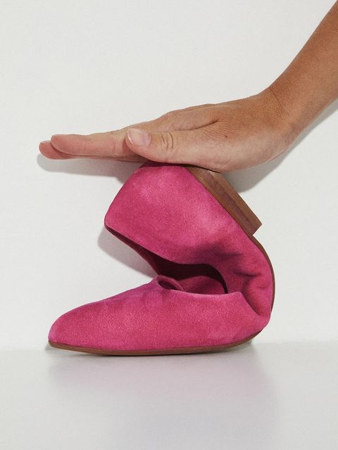 Medicine baleriny zamszowe kolor różowy