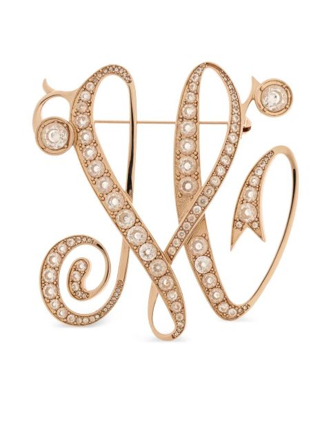 Max Mara letter embellished brooch - Gold - zdjęcie produktu nr 1