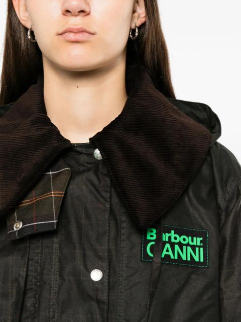 Barbour x Ganni hooded coat - Green