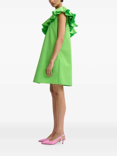 Essentiel Antwerp ruffle one-shoulder mini dress - Green